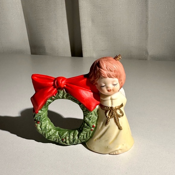 Vintage Jasco Bisque Porcelain L’il Chimers Bell Napkin Rings - Picture 5 of 11